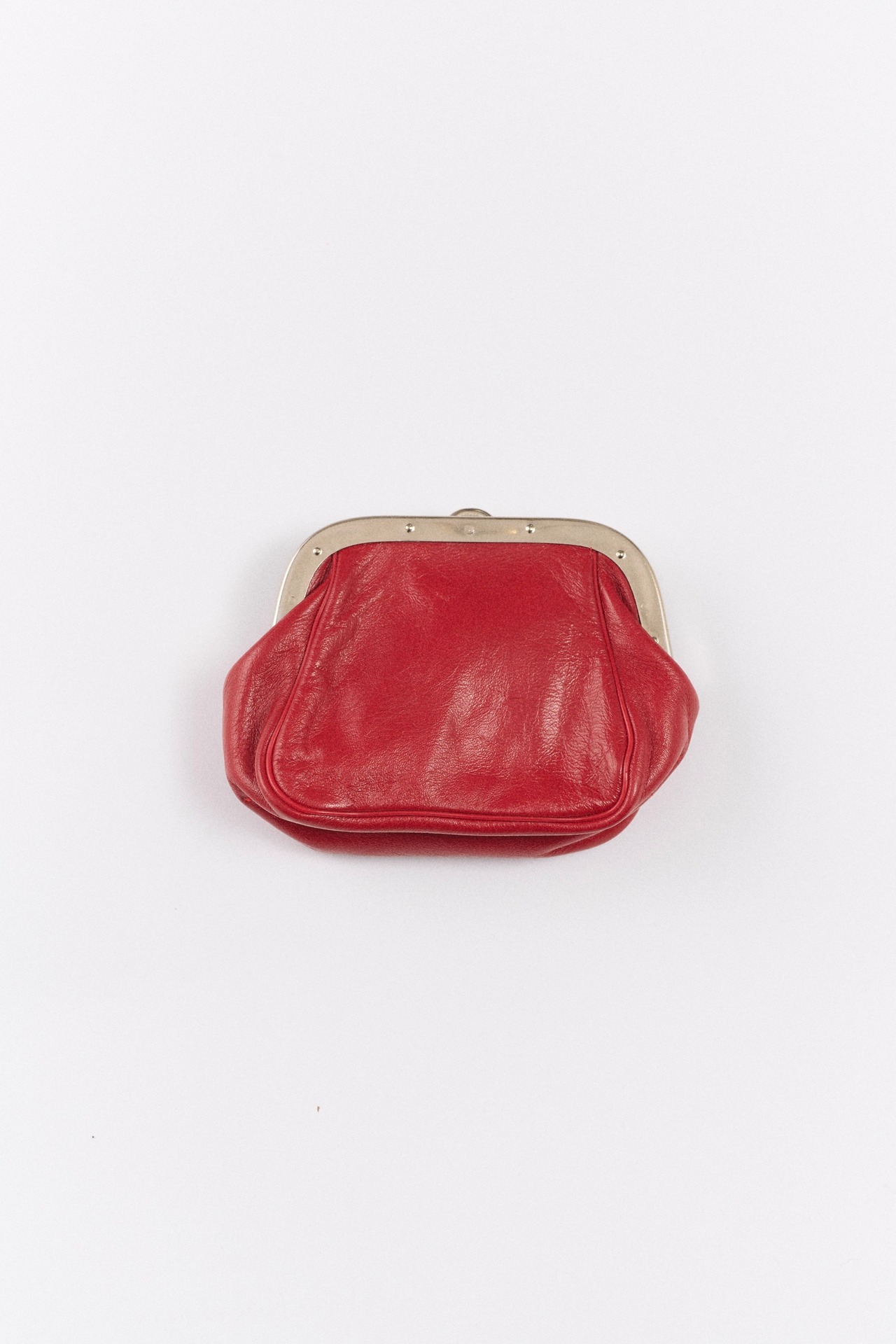 Tomato red gamaguchi coin purse