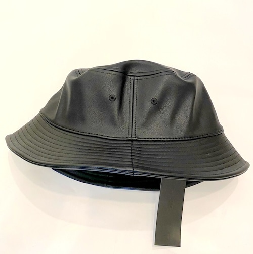 PU Coating  Bucket Hat　Black