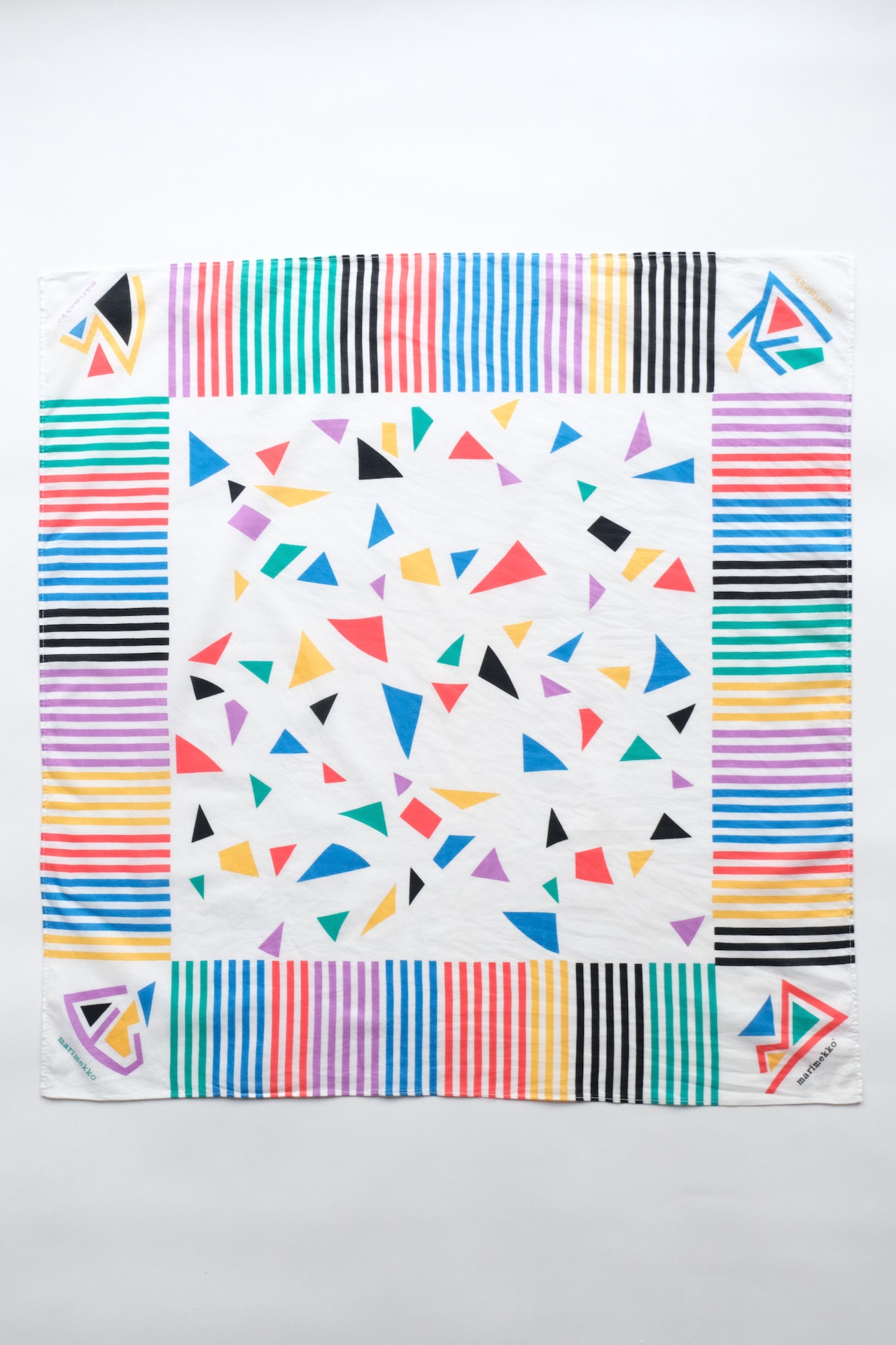 Marimekko abstract geometric cotton scarf