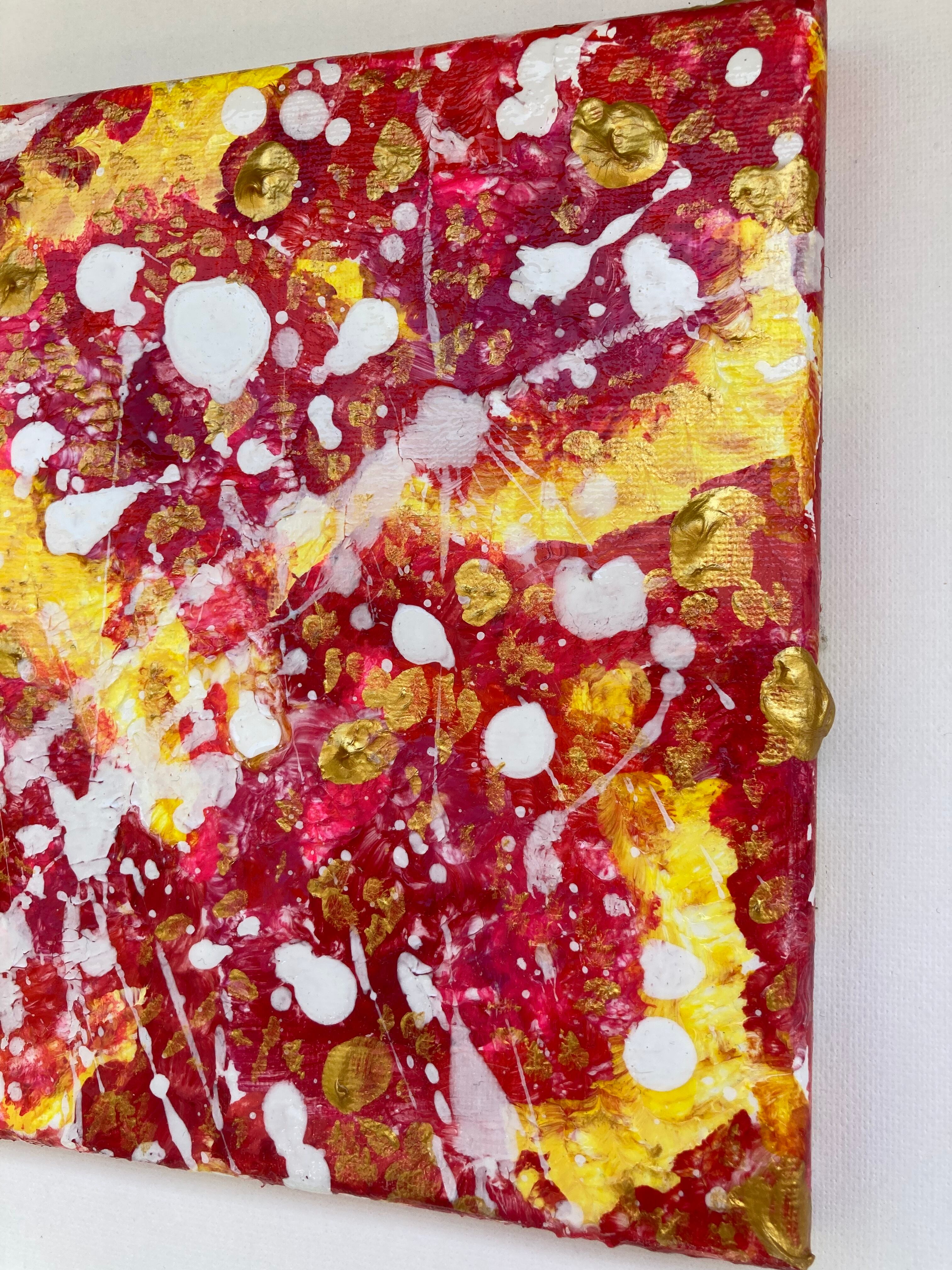 レッド ゴールド 輝き 抽象画 | MARONHAPPY