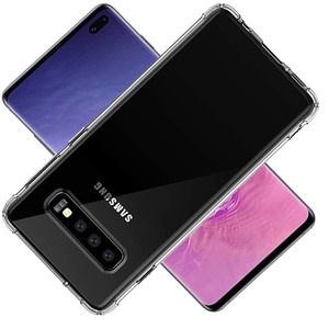 【人気】対応 Samsung Galaxy S10 Plus SCV42 SC-04L SC-05L S10+ ケース Galaxy S10 Plus クリア ケース Galaxy S10Plus カバー シェル スマホ保護カバー 〔SGS認証 クリア 美しい 光沢感 落下防止 衝撃吸収 保護 頑丈 軽量 傷防止 黄ばみ防止 ソフト 軽薄型 耐衝撃 米軍MIL規格取得〕