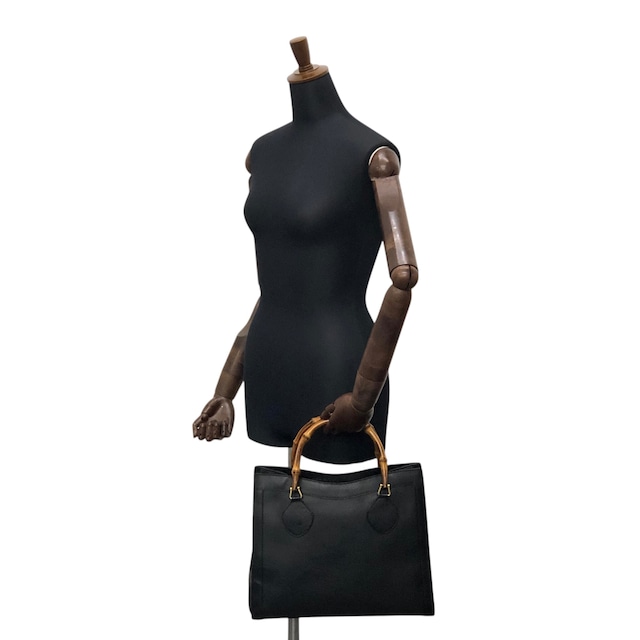 GUCCI グッチ ハンドバッグ ブラック バンブー レザー 002・1095・0260 vintage ヴィンテージ オールド spzj7v