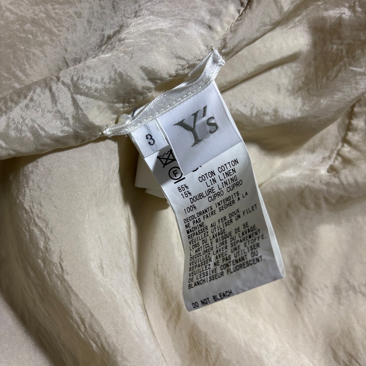 Y’s cotton linen tailored jacket