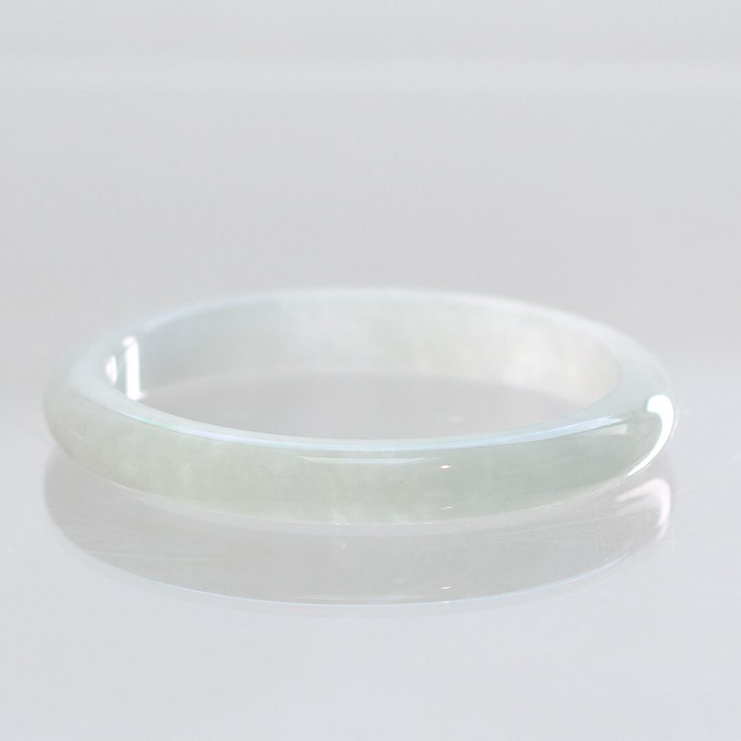翡翠 透明 バングル フリーサイズ 内径 51.9×47.5mm】透明感が美しい楕円形バングル guifei A貨翡翠