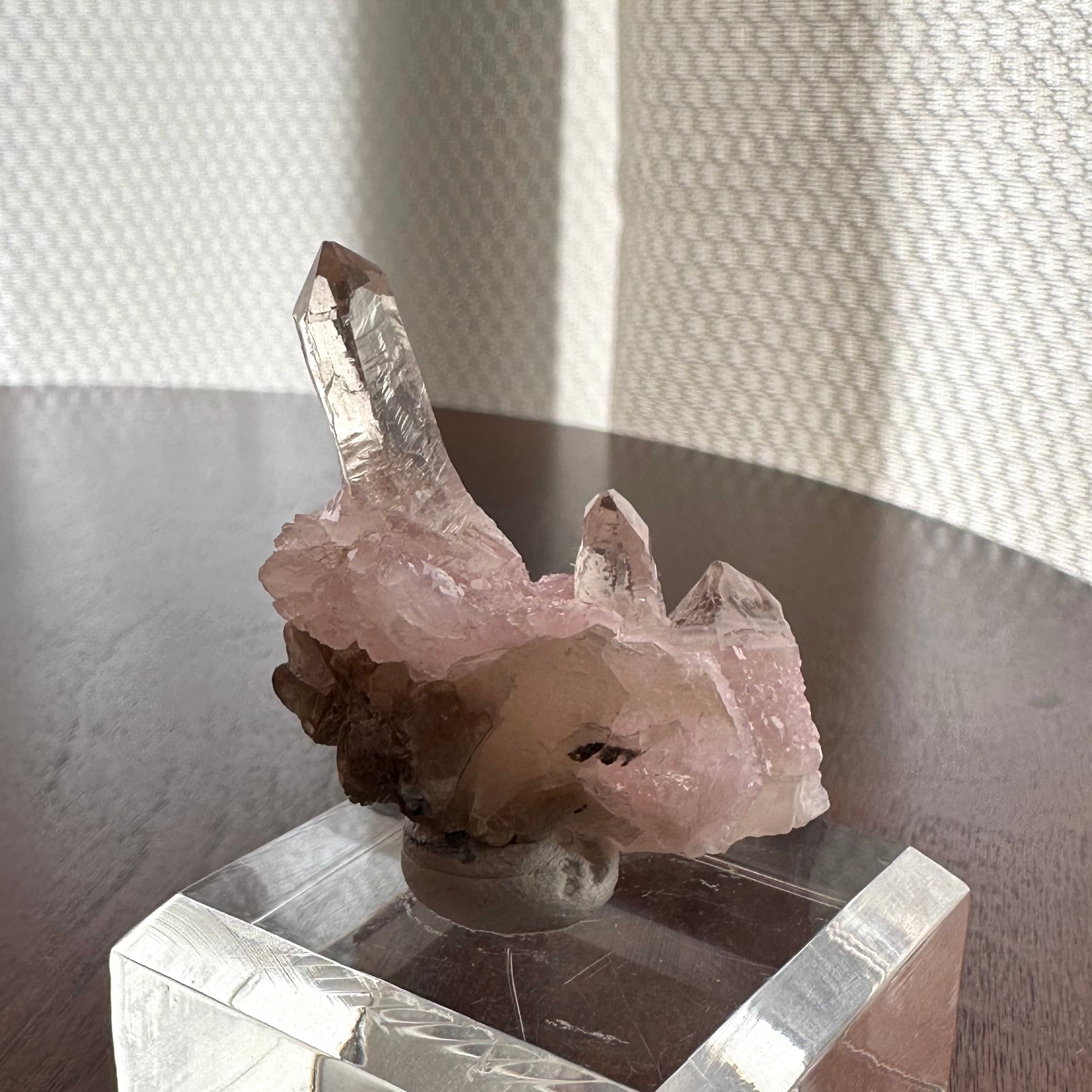 ローズクォーツ / スモーキークォーツ / マイカ【Smoky Quartz with