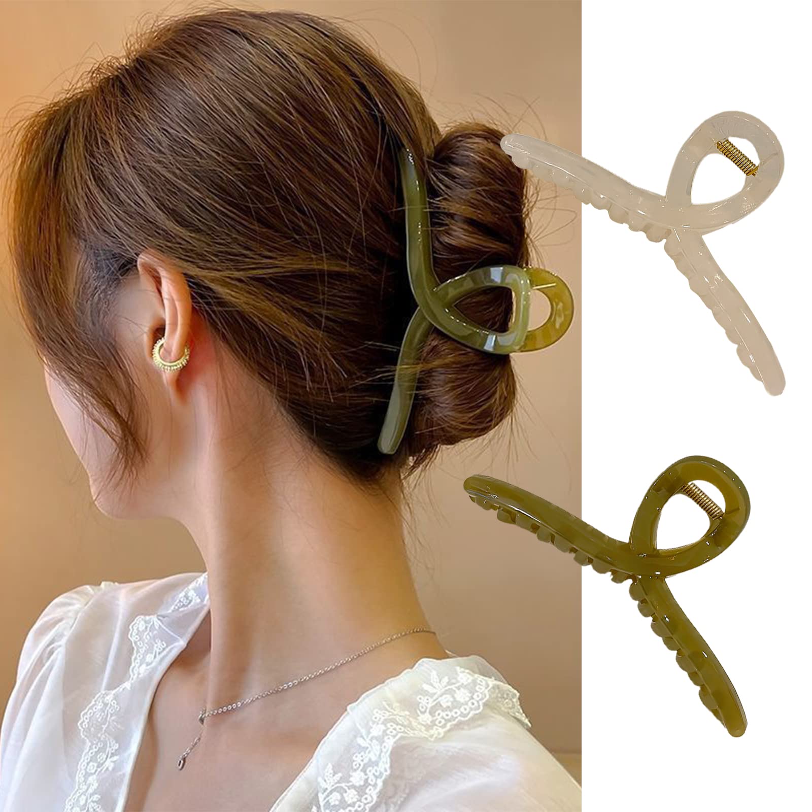 【在庫のみ】ALLMIRA 髪留め クリップ 大きめ しっかり 2個セット バンスクリップ ヘアクリップ しっかりとまる 髪留め クリップ かみどめ クリップ 大人 韓国 可愛い 髪どめ クリップ 髪くりっぷ ヘアくりっぷ ヘアアクセサリー