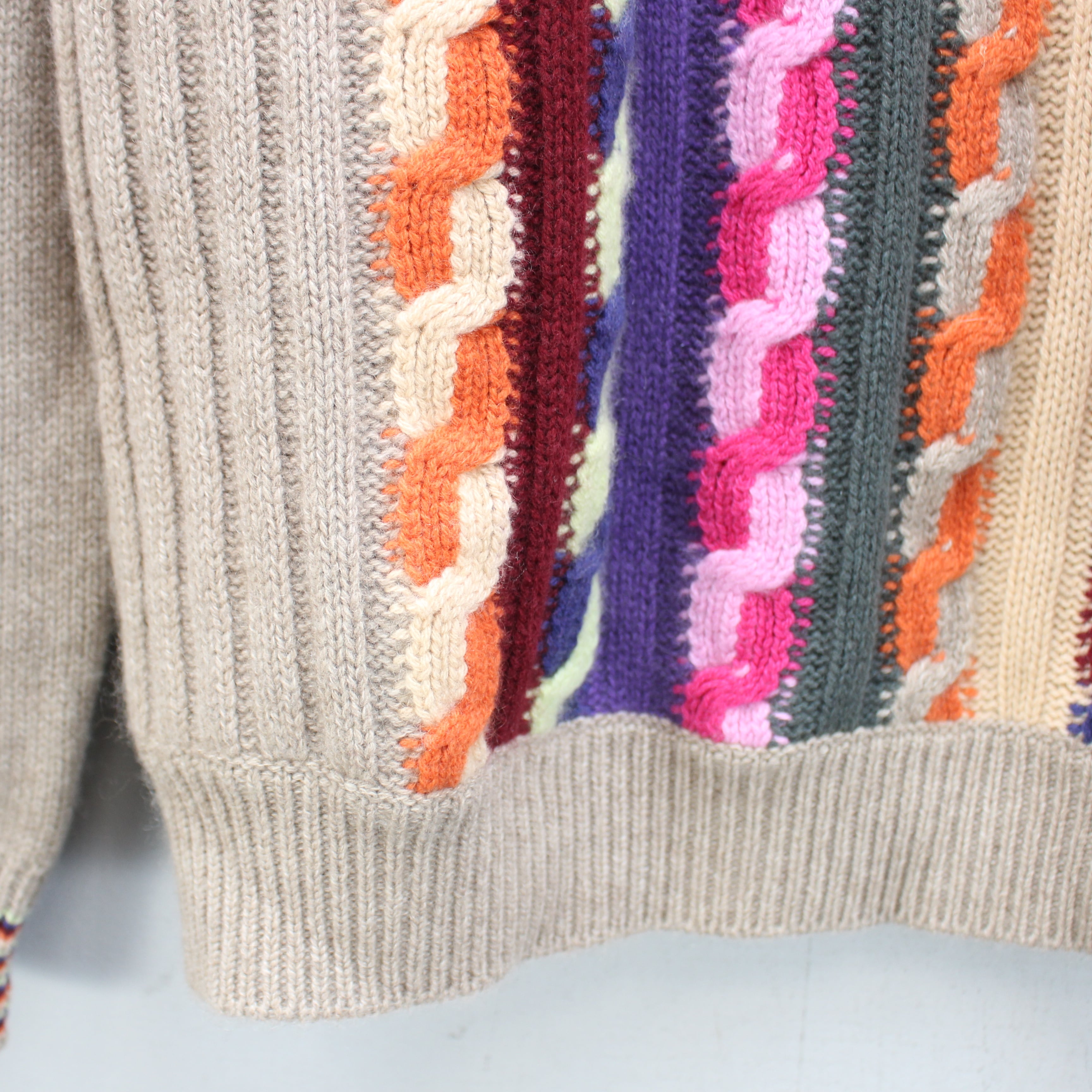 malo CASHMERE100% CHUNKY KNIT MADE IN ITALY/マーロカシミヤ100 ...