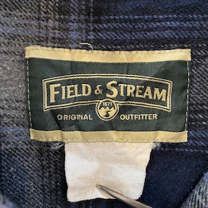 【FIELD&STREAM】ネルシャツ 長袖シャツ フランネル ヘビーネル チェック柄 ビッグシルエットフラップポケット US古着