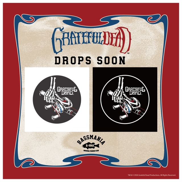 【BASSMANIA × GRATEFUL DEAD】  HAND SKULL T Shirt ［WHITE］