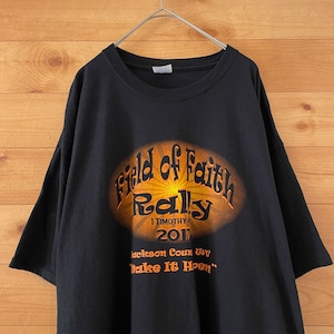 【PORT&COMPANY】イベント ロゴ プリント Tシャツ Field Of Faith Rally XL ビッグサイズ US古着