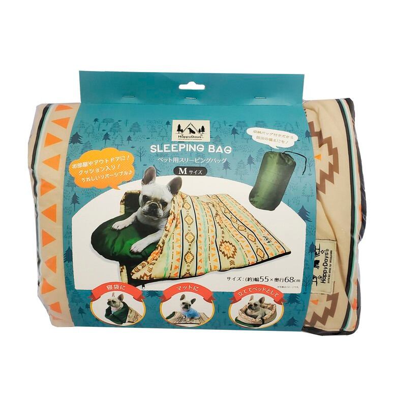 ペットプロ HappyDays ペット用スリーピングバッグM ネイティブ M サイズ アウトレット品 ＨａｐｐｙＤａｙｓ ペット用 スリーピング