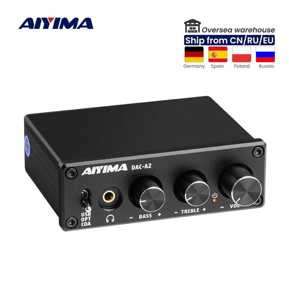 AIYIMA DAC-A2 Amplificador 2.0 Hifi デジタルデコーダー USB DAC
