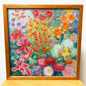 作品 : u-15 絵 絵画 花 はな ハナ 華 フラワー 自然 緑 縁起絵 油絵 水彩画 アート アートパネル 運気が上がる 縁起画良い ピクチャー 送料無料 インテリア 雑貨 大きい ロココロ  画家 : Uliana （ ウリャーナ ）