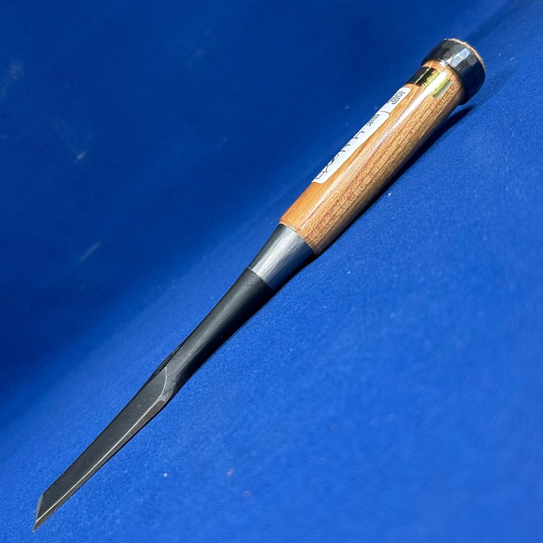 田齋明夫作 / 黒仕上 鎬型 脇差し鑿 〈8分 / 24mm〉 / 革ケース付 | 利