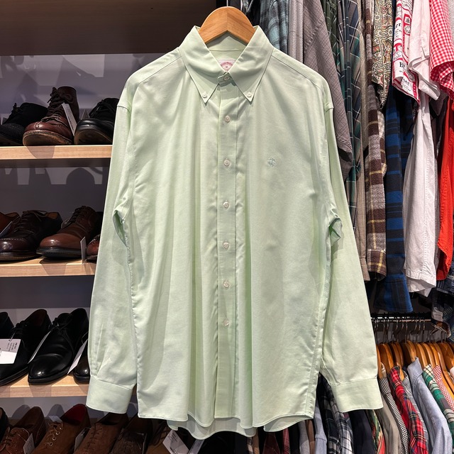 BROOKS BROTHERS COTTON SHIRT LIGHT GREEN