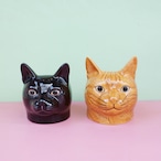 猫のEgg Cup 黒猫と金茶