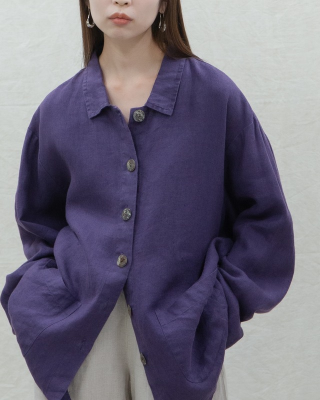 1990s FLAX - fine yarns linen jacket