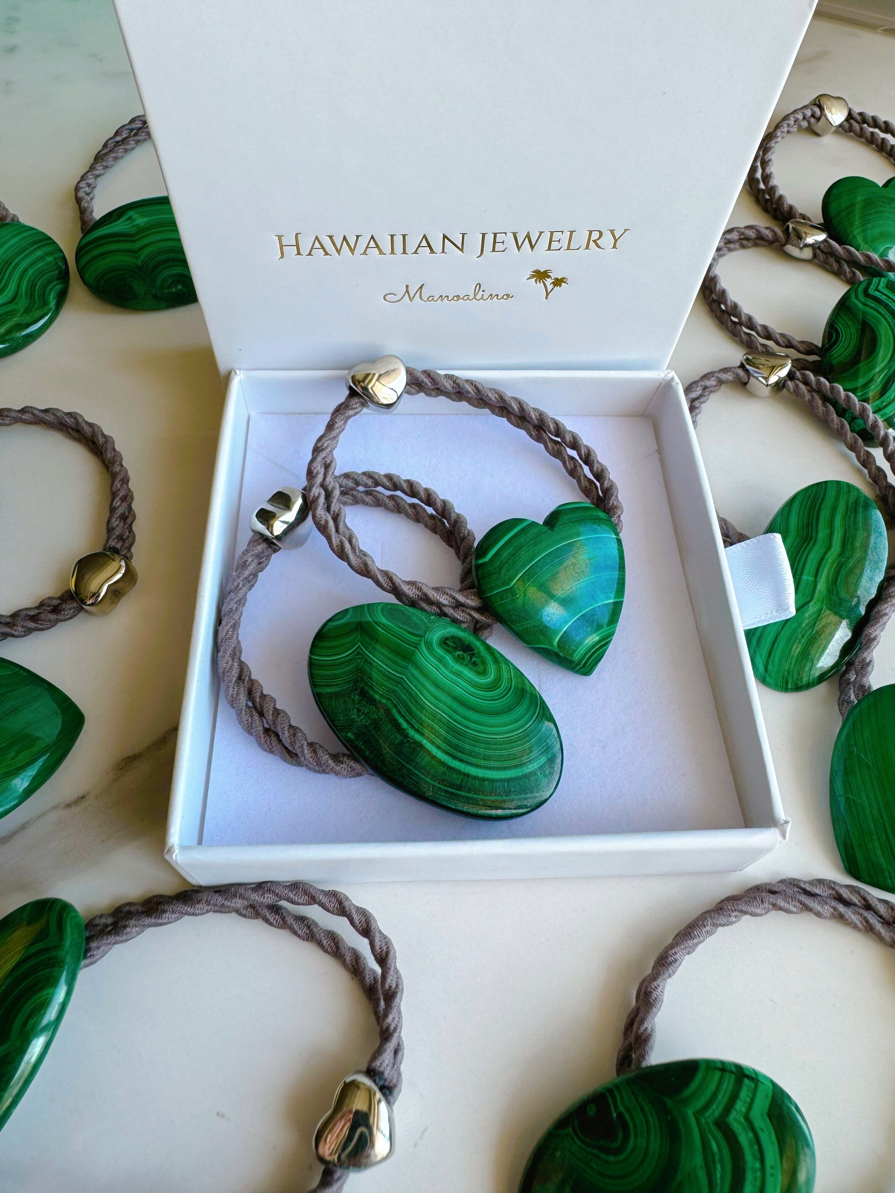 Malachite hair accessory(天然石マラカイトヘアゴム 
