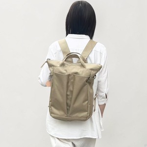 受注製作　hike35：ベージュ（撥水加工ナイロン素材リュック）