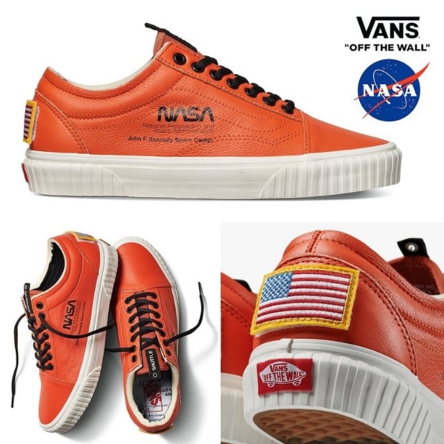 VANS × NASA コラボ 限定 スニーカー オレンジ 23.5cm