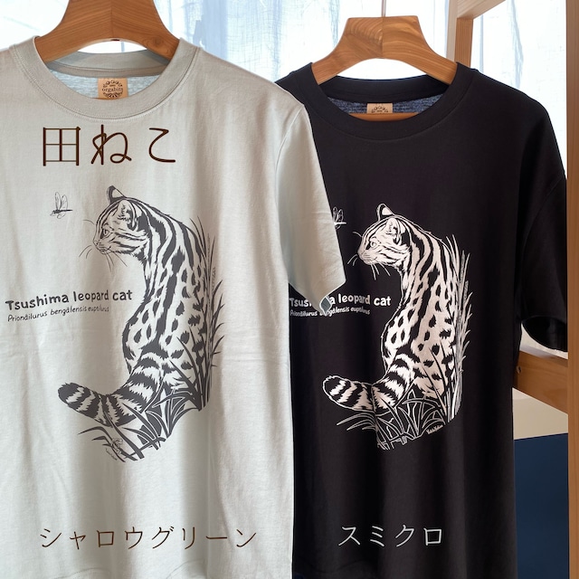 オーガニックコットンTシャツ【田ねこ】　