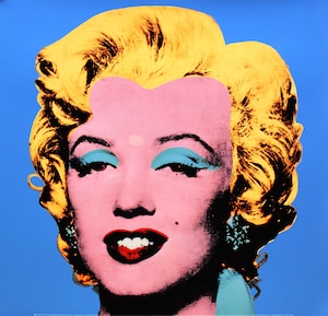アンディ ウォーホル「マリリン モンロー(ショットブルー)1964」展示用フック付ポスター ポップアート 絵画