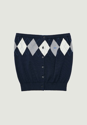 [GROVE] VENI ARGYLE TUBE TOP 正規品 韓国ブランド 韓国ファッション 韓国代行 日本 店舗  ブランド グローブ grvr 通販