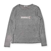 PICONE ROMA ピッコーネ ラインストーン ストレッチ 長袖 Tシャツ カットソー 38/グレー レディース