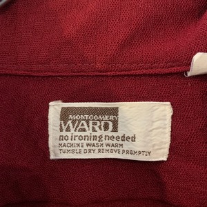 【MONTGOMERY WARD】 長袖シャツ ポリシャツ L相当 アメリカ古着