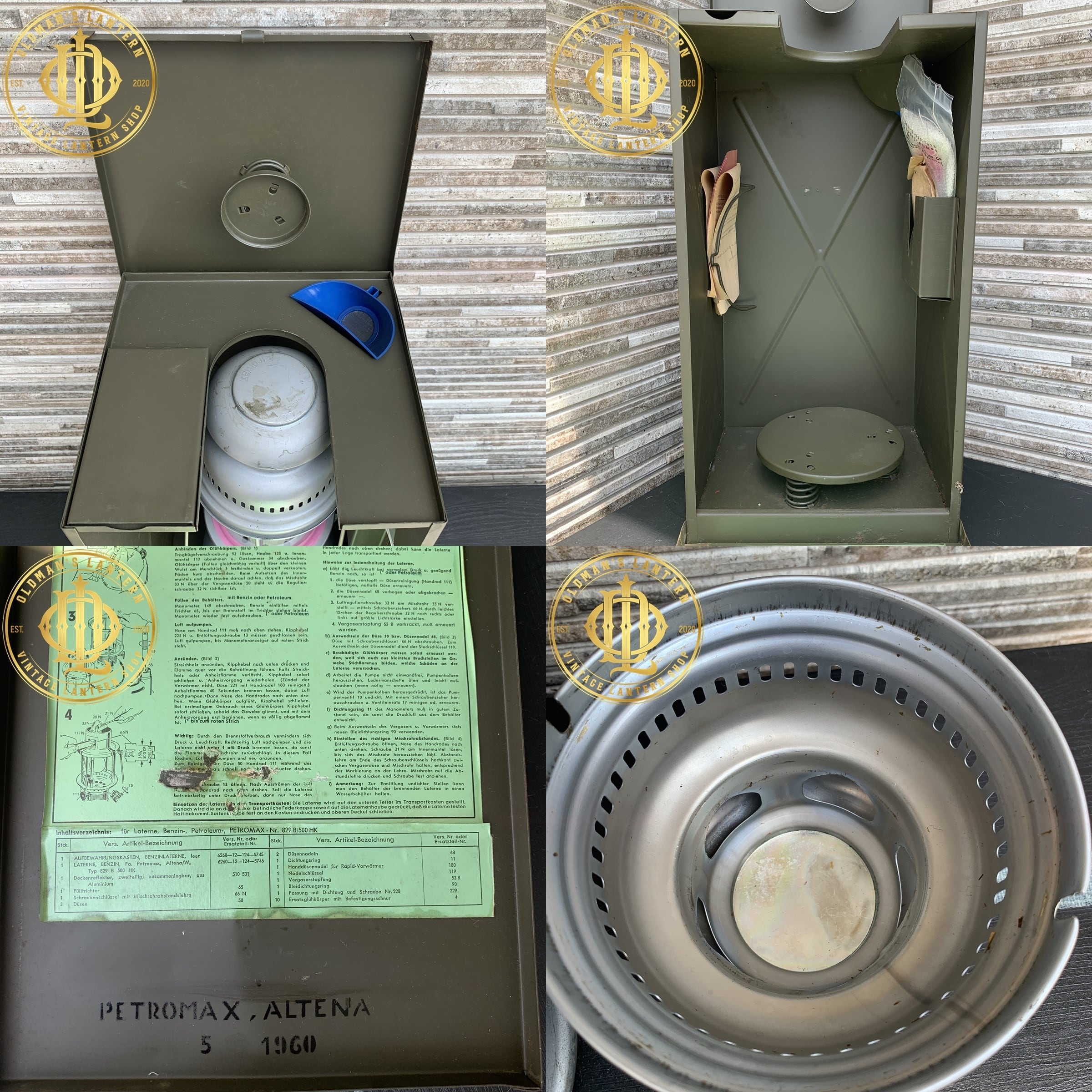 NOS 未使用品 PETROMAX 829 HK500 軍用 BOX 鍵付き アーミー NOS 未使用品 PETROMAX 829 HK500 軍用 BOX 鍵付き アーミー