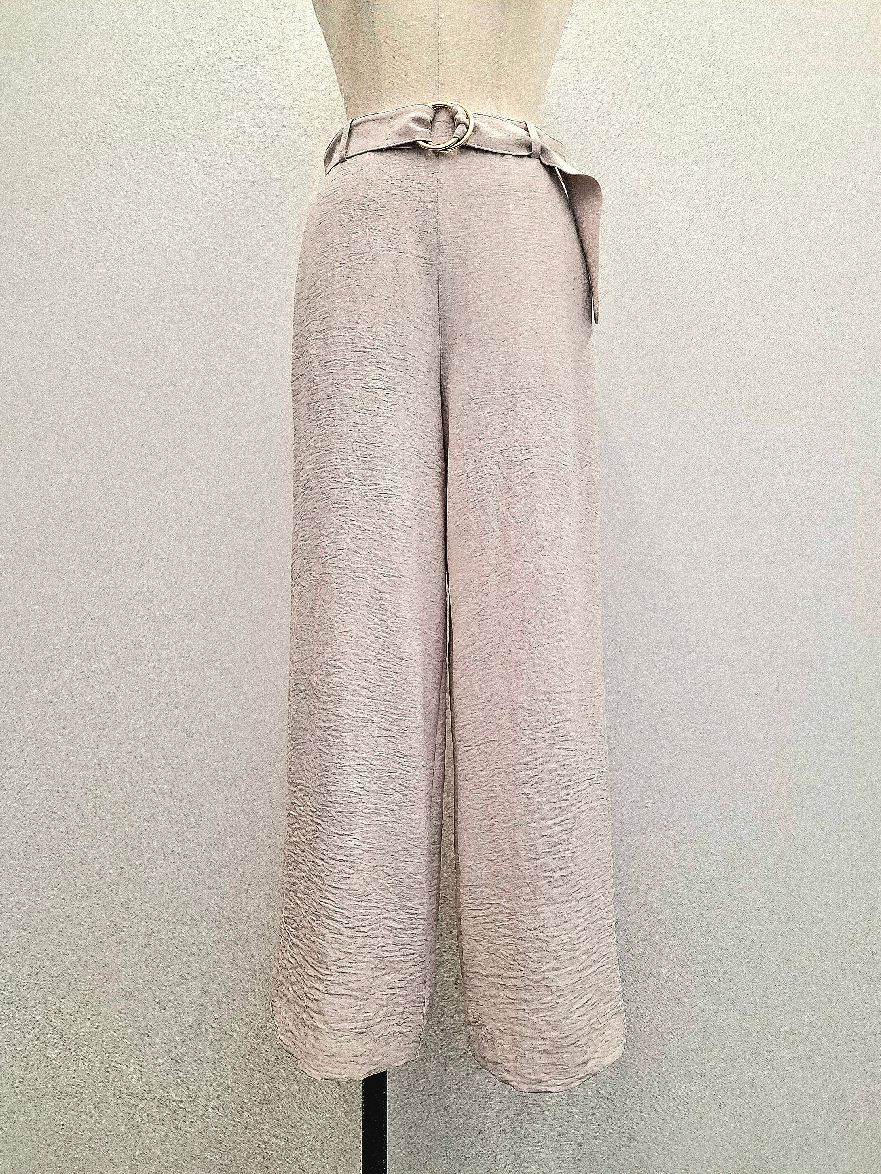 【SAMPLE SALE】UV・吸水速乾★ベルト付き涼やかパンツ(オフベージュ)