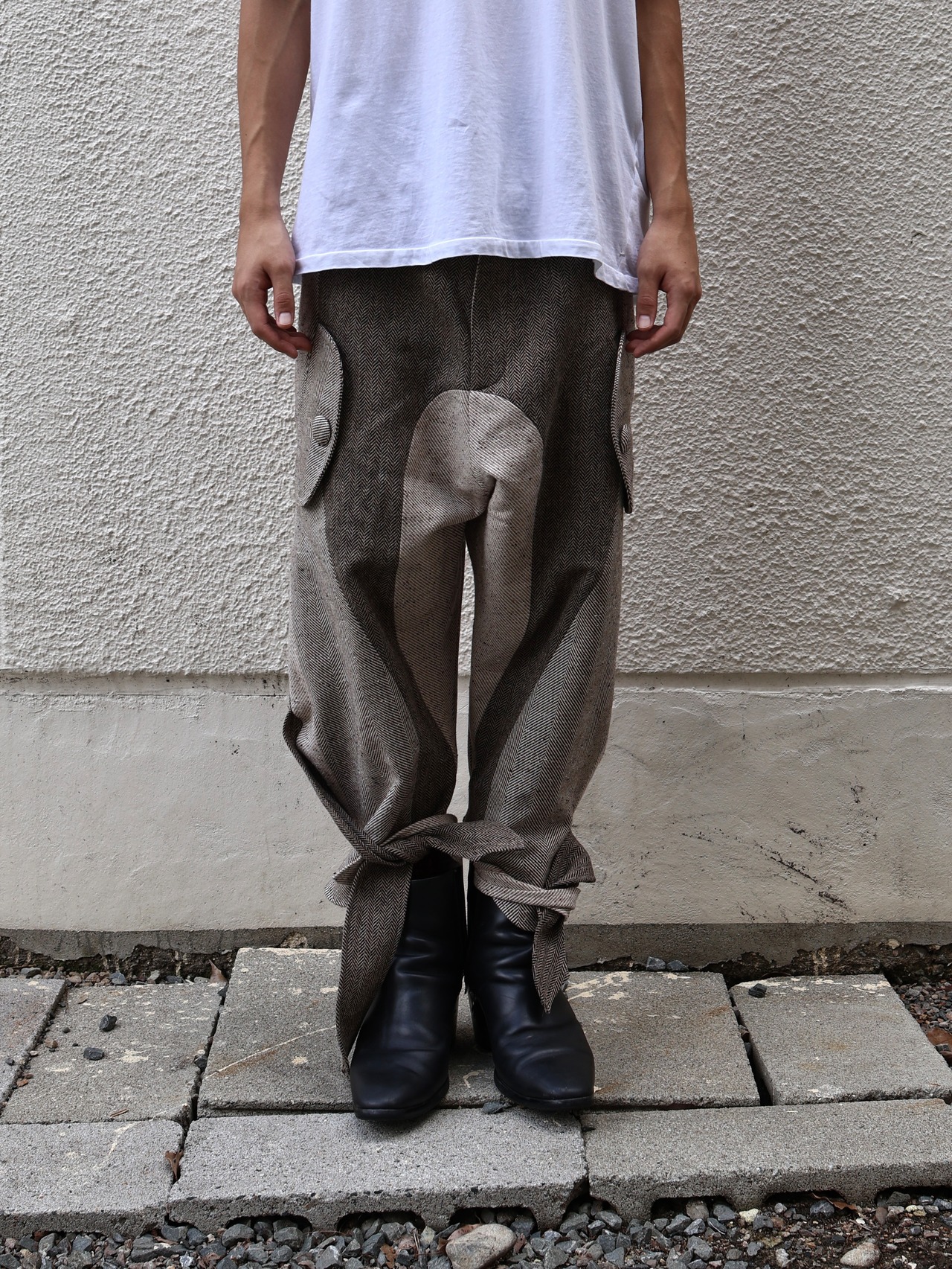 【26aw/joone joonam】herringbone adventure pants
