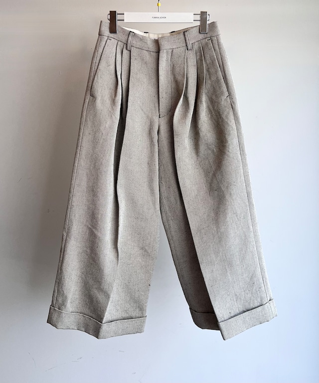 FUMIKA_UCHIDA/ FU-T-PT001 CHAMBRAY 3-TUCK GAUCHO PANTS