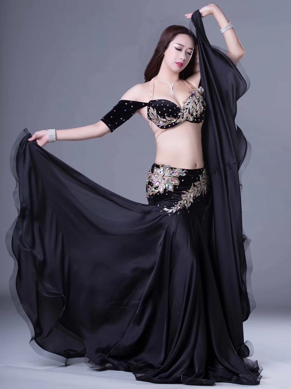 ベリーダンス オーダーメイド舞台衣装 WZY2782 202211ブラック