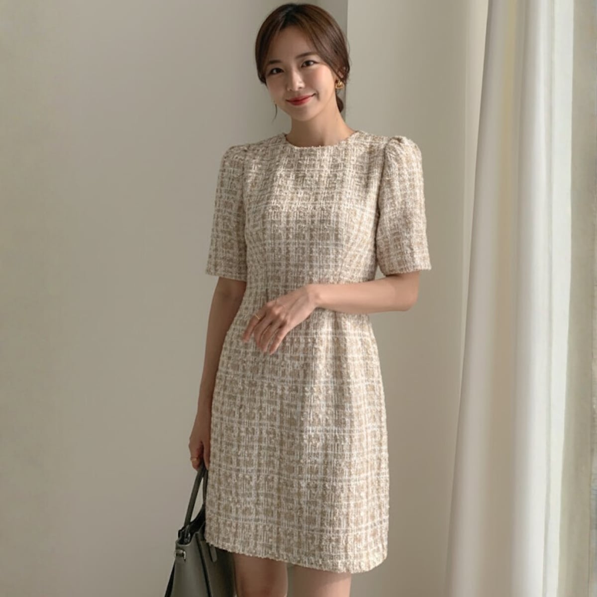 Tweed A-Line Mini Dress ch0232