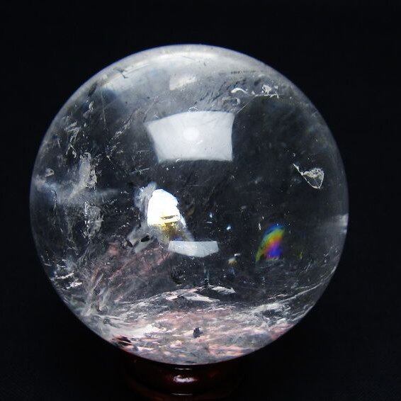 水晶 丸玉 53mm スフィア 置物 水晶玉 一点物 151-9025