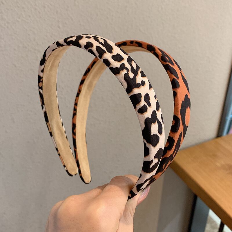 スタンダードレオパードプリント柄ヘアバンド アクセサリー ヘアピン レトロ ヘアアクセサリー ブラック・アイド・ピーズ52863509145