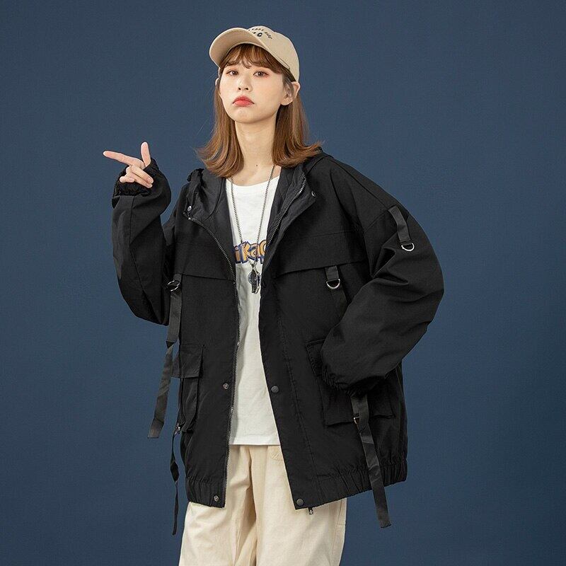 【新作】【送料無料】 女性のフード付きジャケット2021ウインドブレーカー女性のジャケットコートジッパーリボンスポーツウェアジャケットボンバー女性 1AERolker16832032762