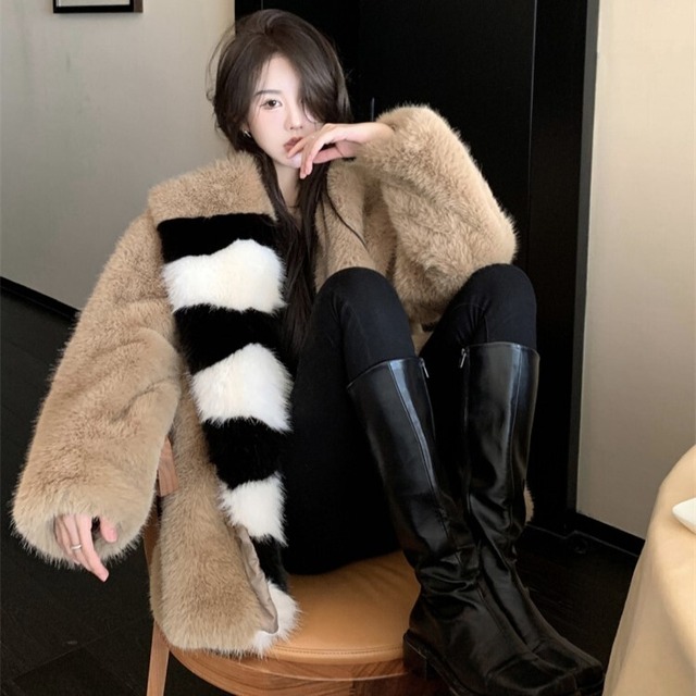 ファーコート スリム フォックスファー フェイクファー エレガント あったか ふわふわ