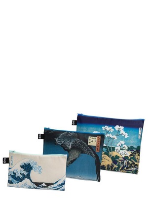 LOQI  Museum Zip Pockets - HOKUSAI, HIROSHIGE