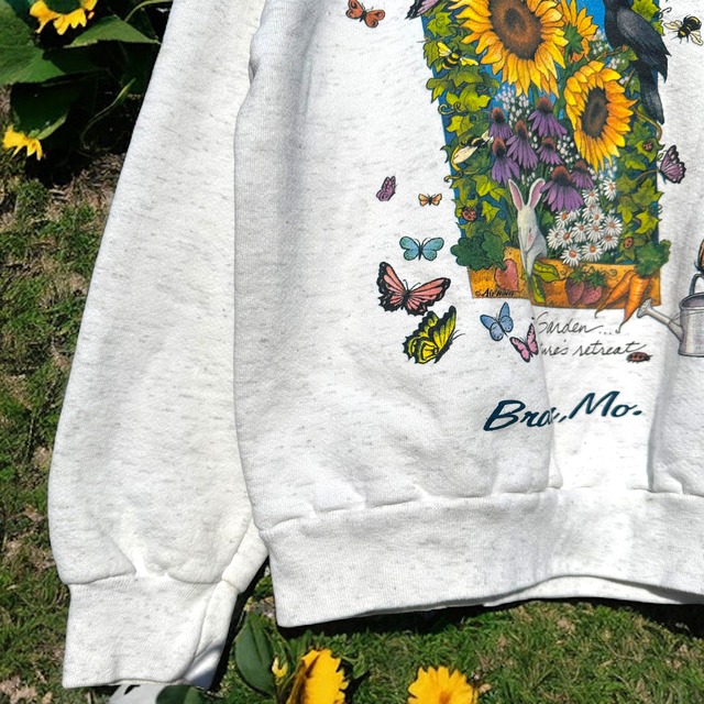 【KIDS&LADIES】made in usa vintage flower sweat