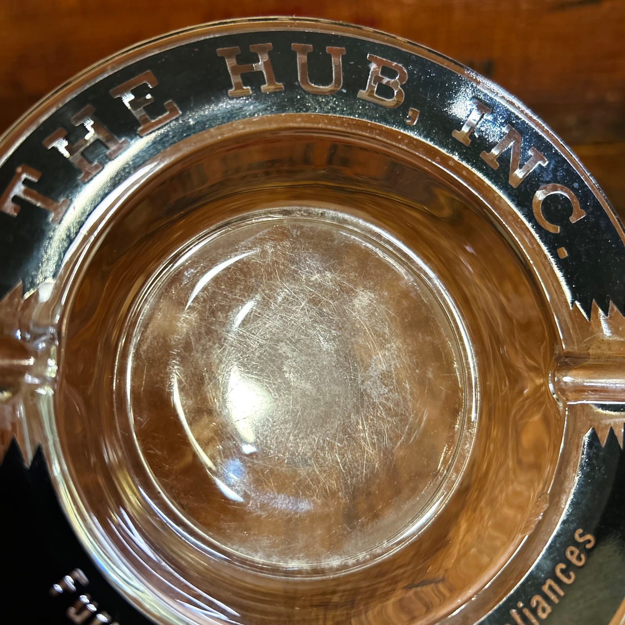 THE HUB INC. ヴィンテージ アドバタイジング ガラス灰皿 USA