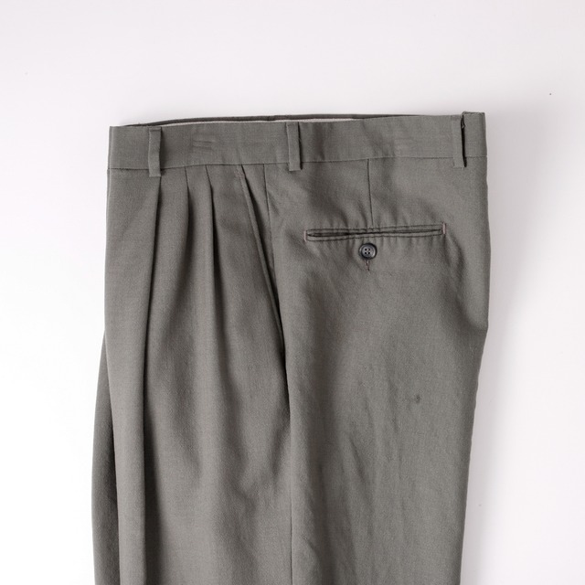 【美品】70s special vintage wool slacks pants W36 grey made in USA mint condition ／70年代 ヴィンテージ ウール スラックス パンツ 実寸W36 グレー テーラード仕立て アメリカ製 TALON ZIP