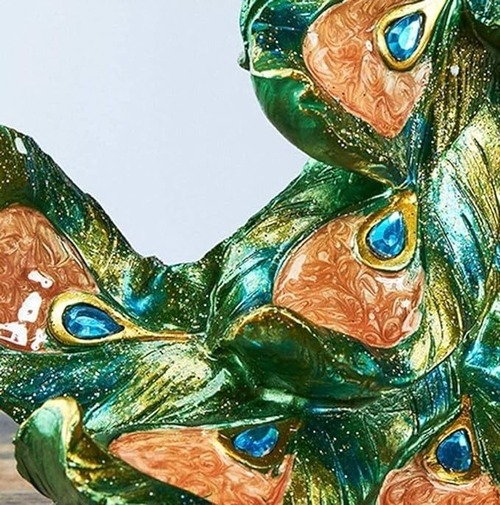 クジャク 置物 孔雀 オーナメント 鳥  オフィス リビング ギフト