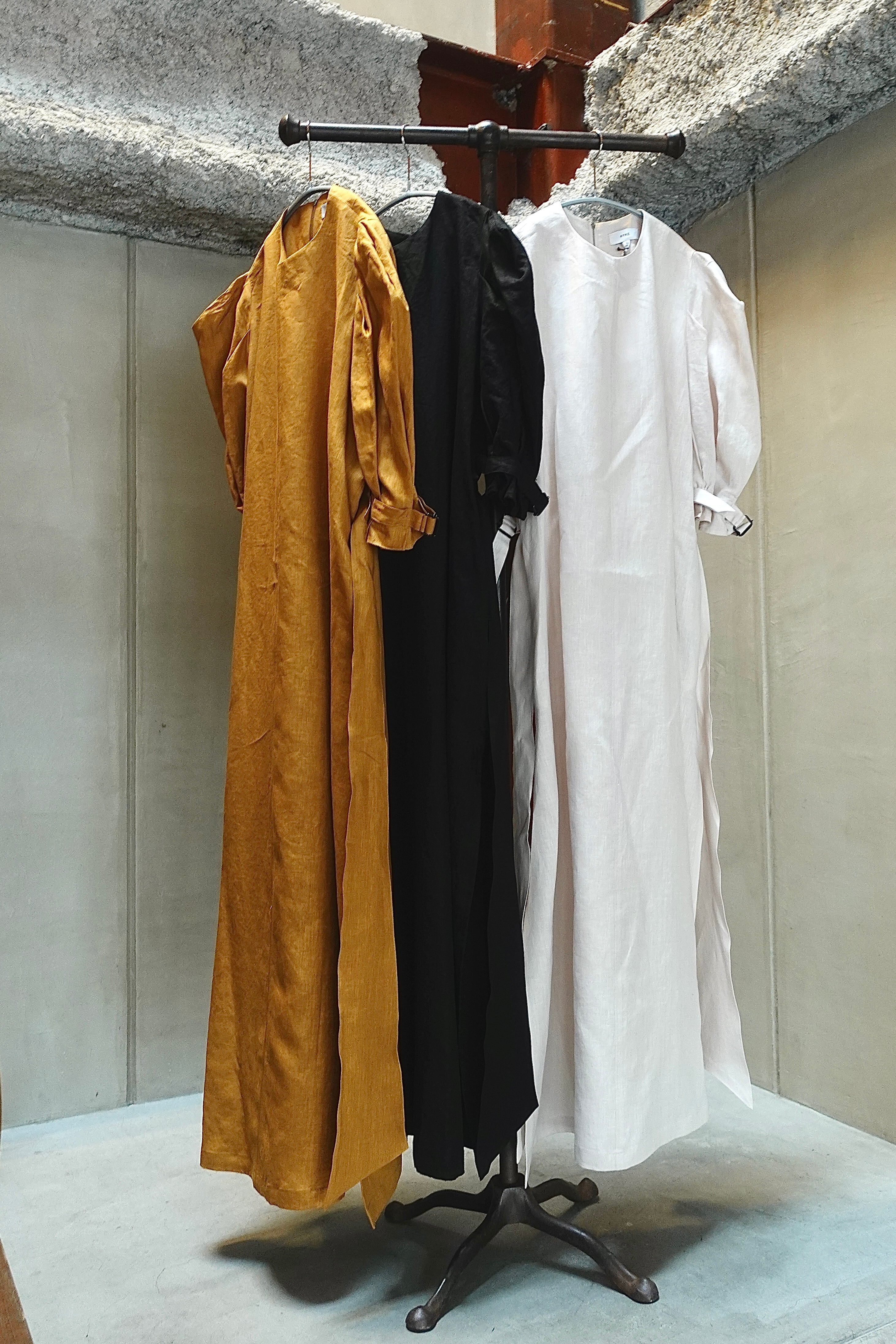 【新品】HYKE LINEN MAXI DRESS サイズ1 OATMEAL