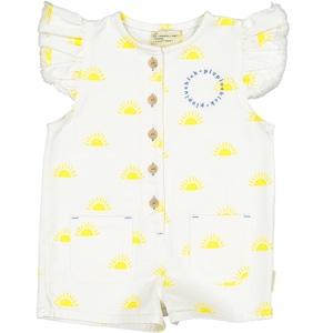 piupiuchick / short jumpsuit w/ frills on shoulders