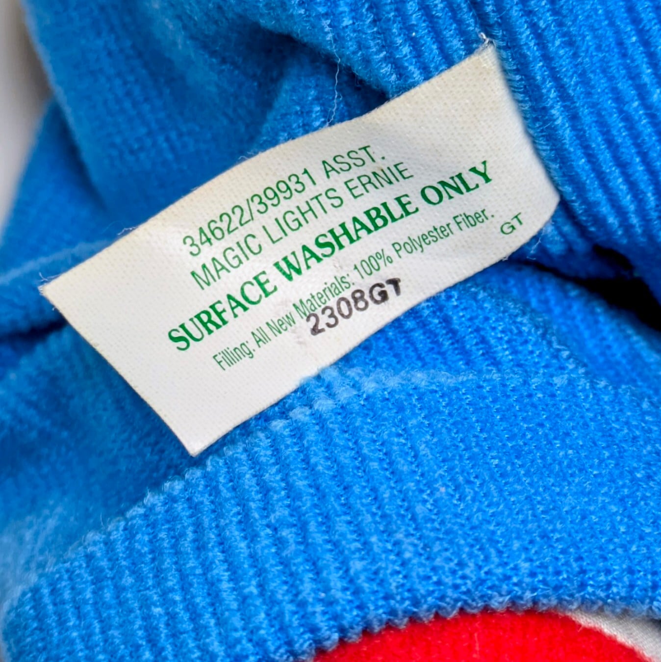 ☆ VINTAGE1997 ☆【 Sesame Street （セサミストリート）】Magic Lights Ernie  マジック ライト アーニー ぬいぐるみ / サウンドプラッシュ 〚アメリカン雑貨 アメトイ〛