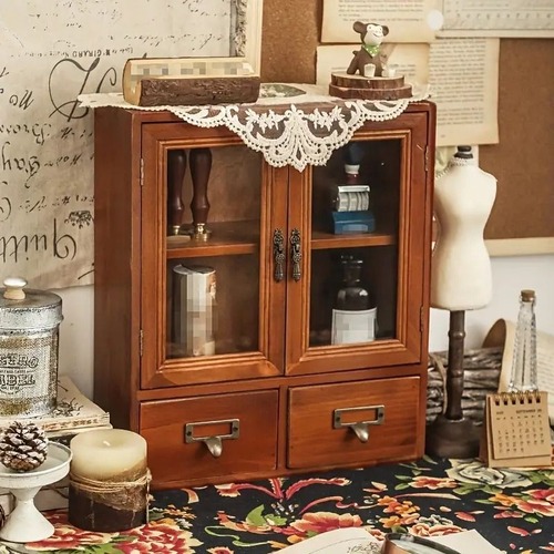 収納ボックス 木製 大容量収納 収納キャビネット 雑貨収納 レトロ 引き出し 整理整頓 洗面台 ドレッサー リビング 寝室 インテリア ギフト プレゼント