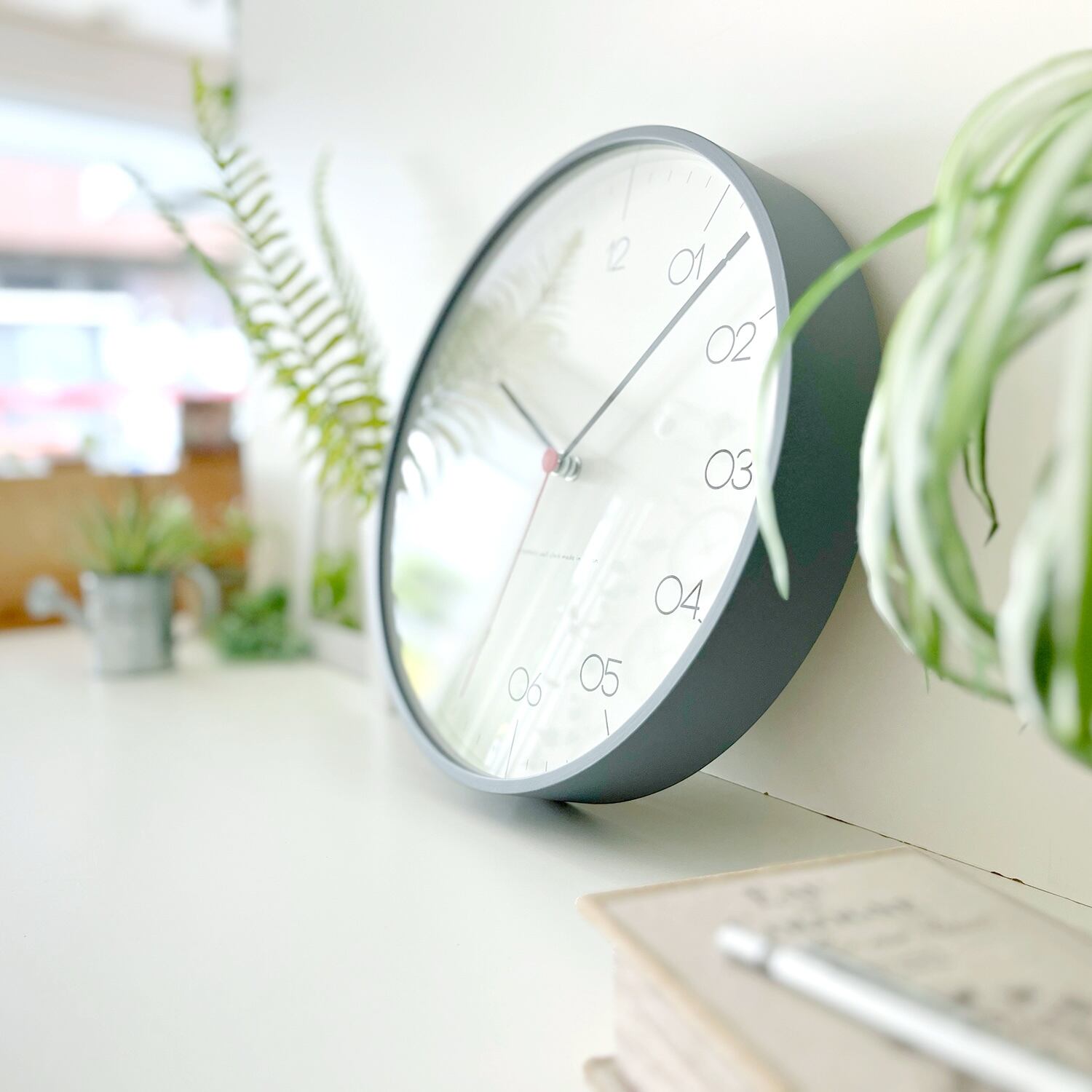 KATOMOKU plywood clock 24 グレー km-150GRS 掛け時計 SKP時計 | 加藤