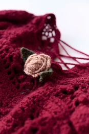 Crochet rose sweater